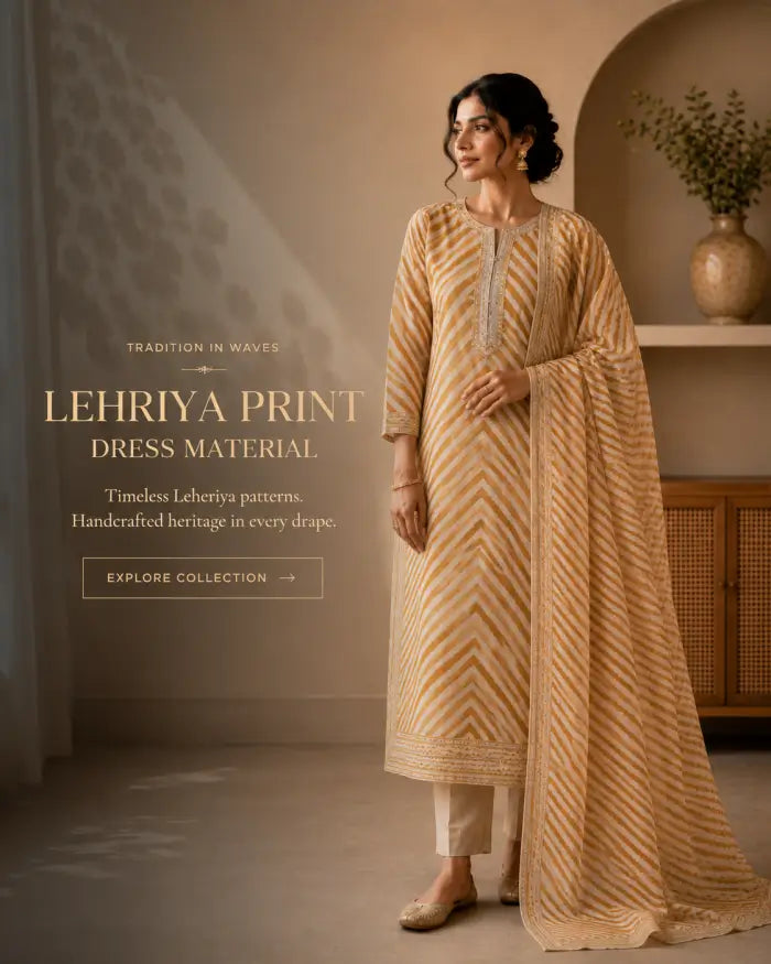 Lehriya Print Dress Material