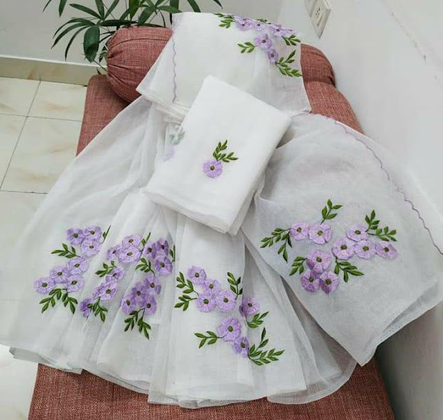 Pure kota cotton Thread work Saree