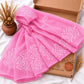Blush Pink Kota Doria Embroidered Saree with Delicate Floral Motifs