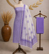 Lavender Leheriya Kota Doria Dress Material with Printed Dupatta