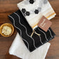 Black and White Kota Doria Dress Material with Embroidered Cotton Bottom & Dupatta