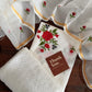 White Kota Doria Dress Material with Embroidered Cotton Bottom & Floral Embroidered Dupatta – Red & White