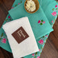 Aqua Green Kota Doria Dress Material with Embroidered Cotton Bottom & Floral Dupatta